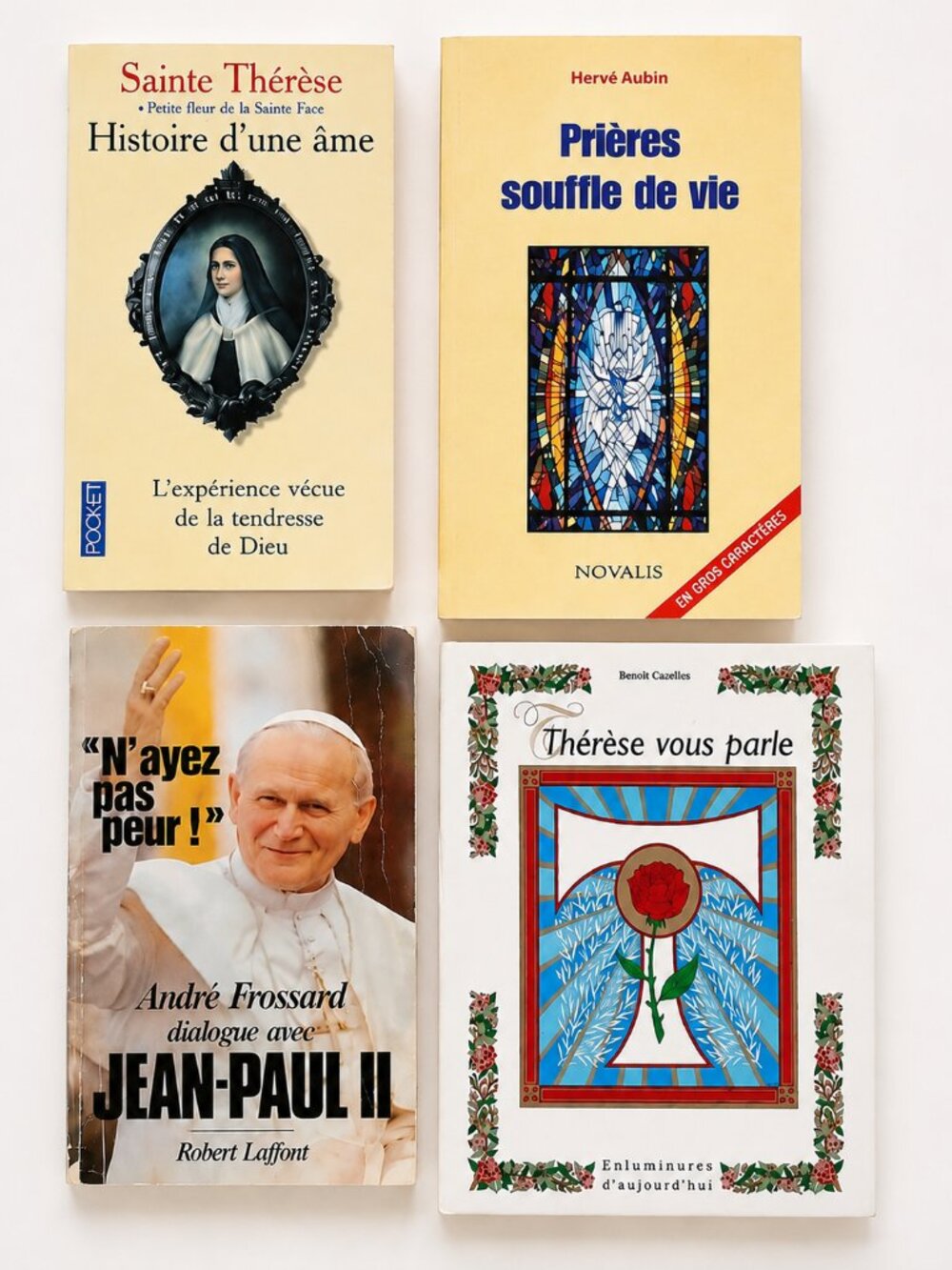 Lot 4 Livres Catholiques Vintage Français Sainte Thérèse Jean-Paul II Prières